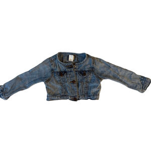 👶💙 Baby B’gosh Light Wash Cropped Denim Jacket – Size 18M